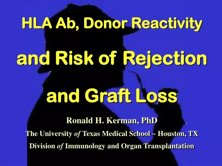 hla ab donor reactivity and risk of rejection