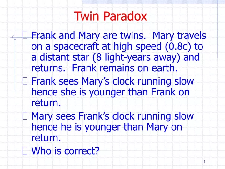 twin paradox