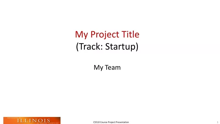my project title track startup