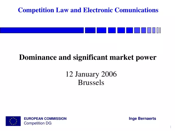 competition law and electronic comunications