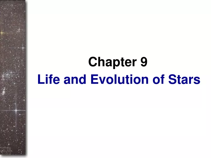 life and evolution of stars