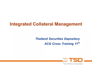 Integrated Collateral Management