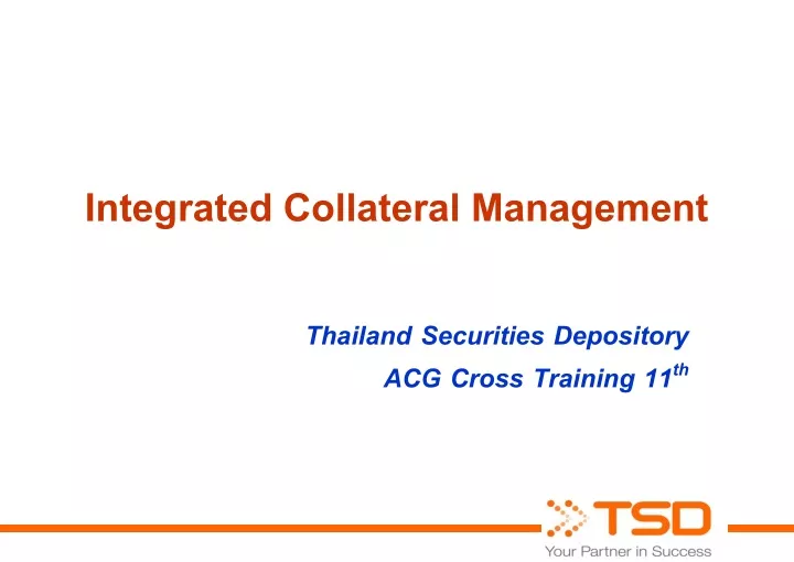 integrated collateral management
