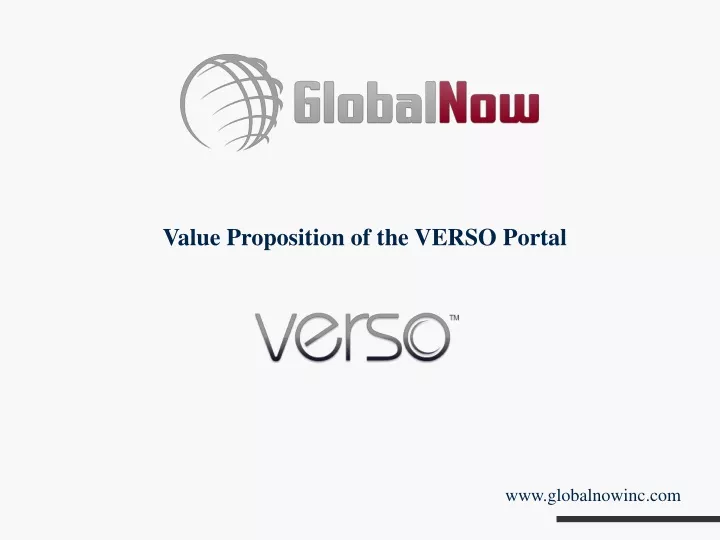 value proposition of the verso portal
