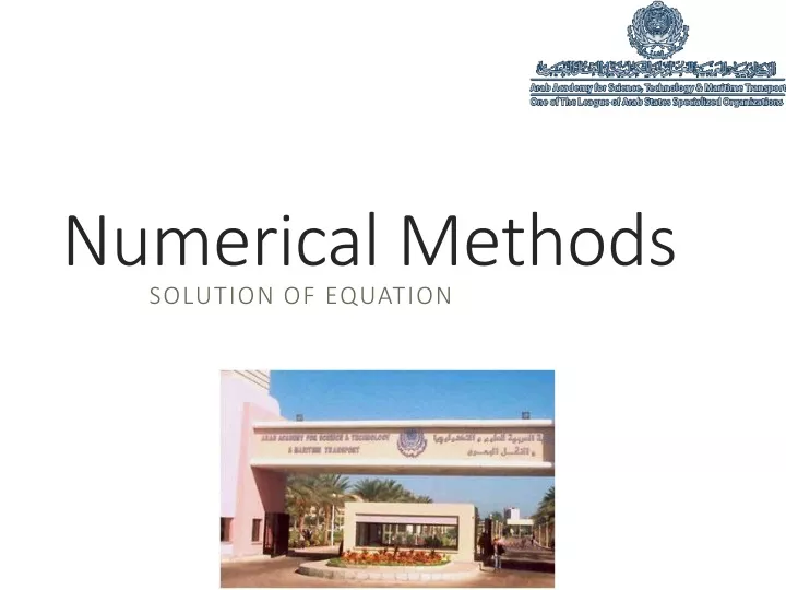 numerical methods