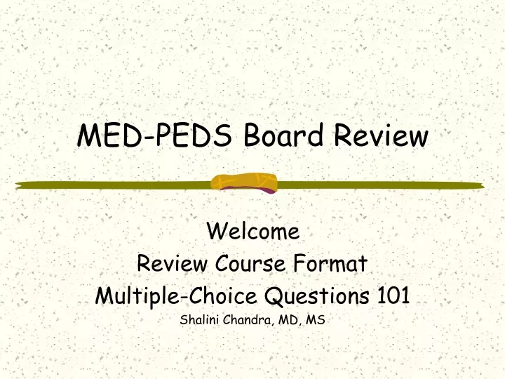 med peds board review