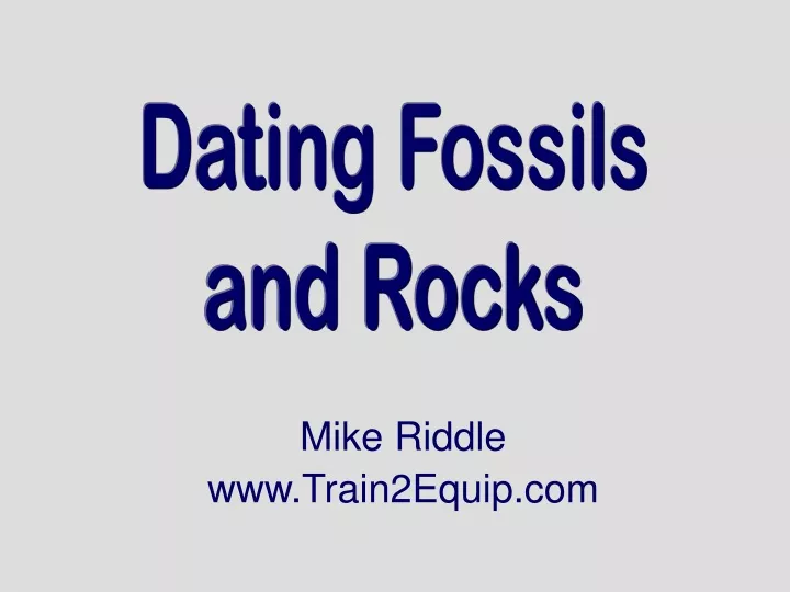 dating fossils and rocks