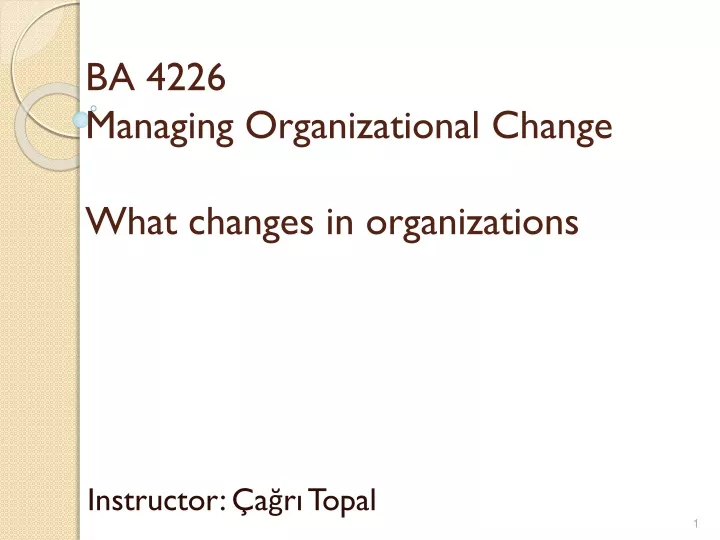 ba 4226 managing organizational change what changes in organizations