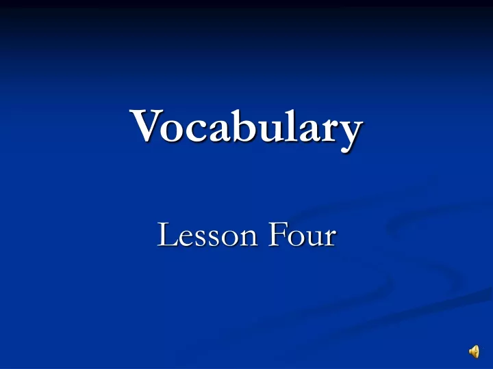 vocabulary