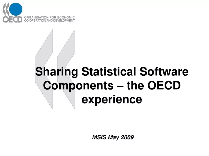 sharing statistical software components the oecd