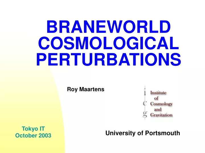 braneworld cosmological perturbations