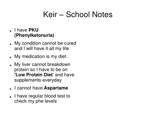 Keir – School Notes