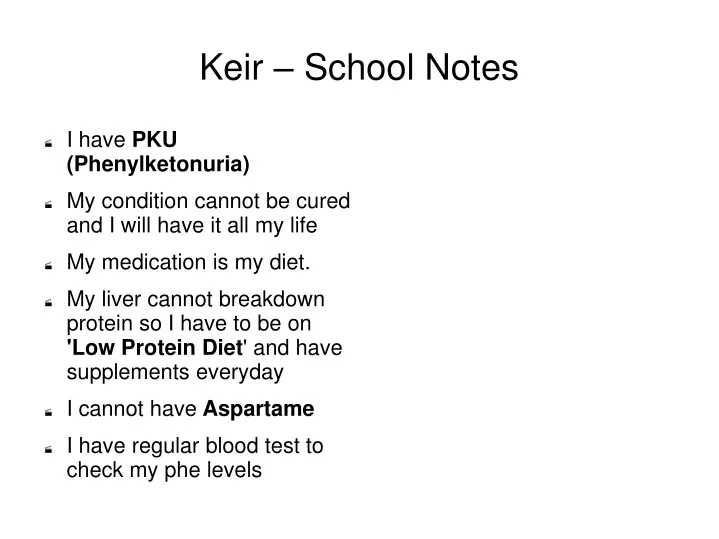 keir school notes