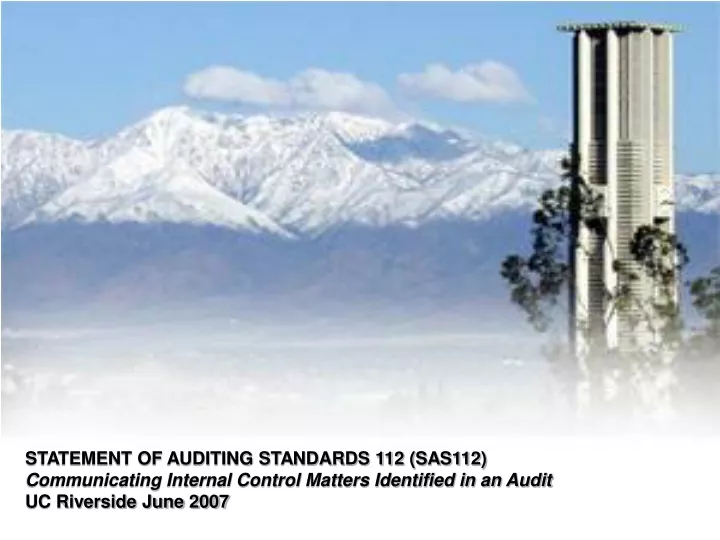 statement of auditing standards 112 sas112