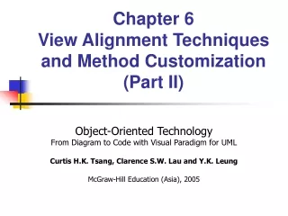 Chapter 6 View Alignment Techniques and Method Customization (Part II)