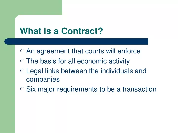 what is a contract