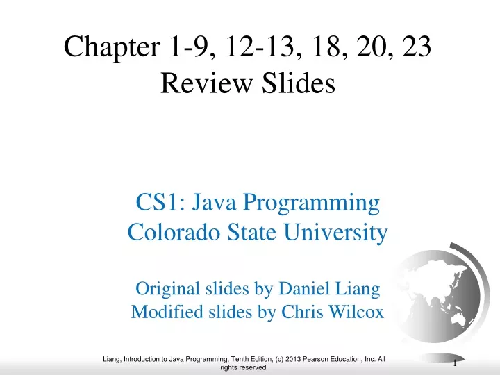 chapter 1 9 12 13 18 20 23 review slides