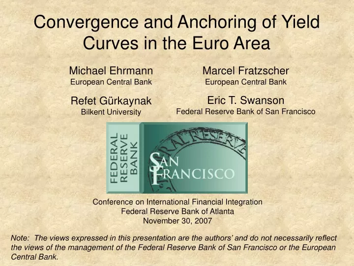 convergence and anchoring of yield curves