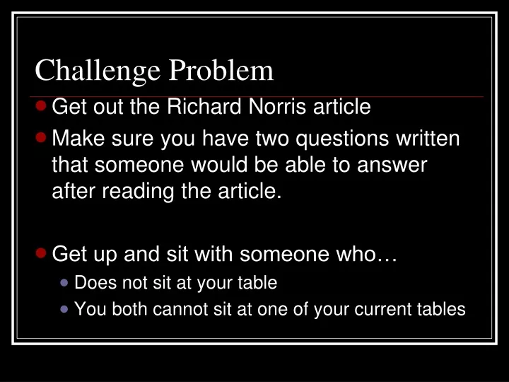 challenge problem