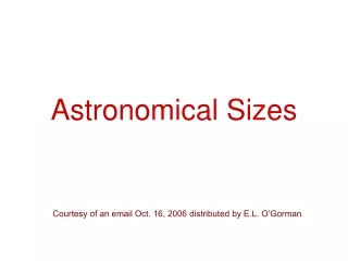 Astronomical Sizes