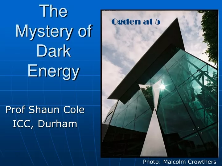 the mystery of dark energy