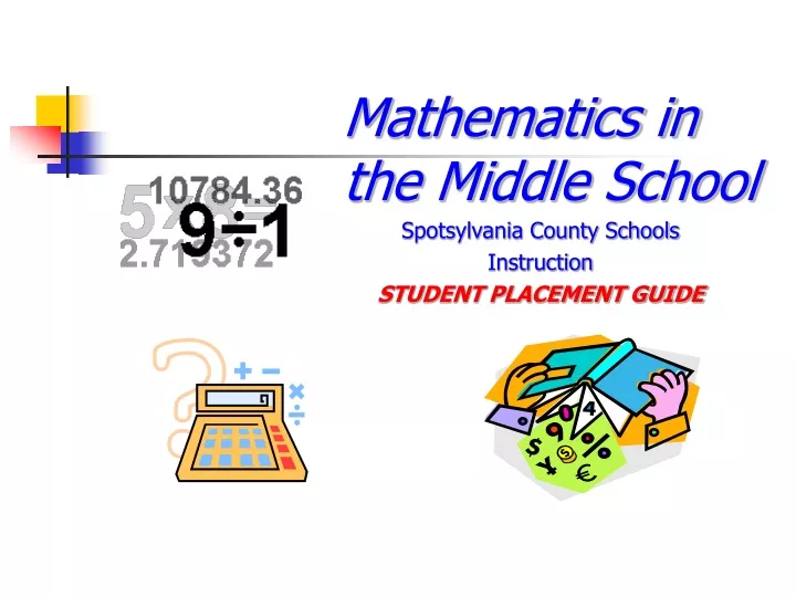 mathematics in the middle school spotsylvania