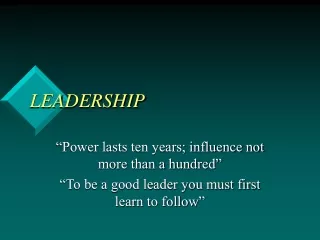 LEADERSHIP