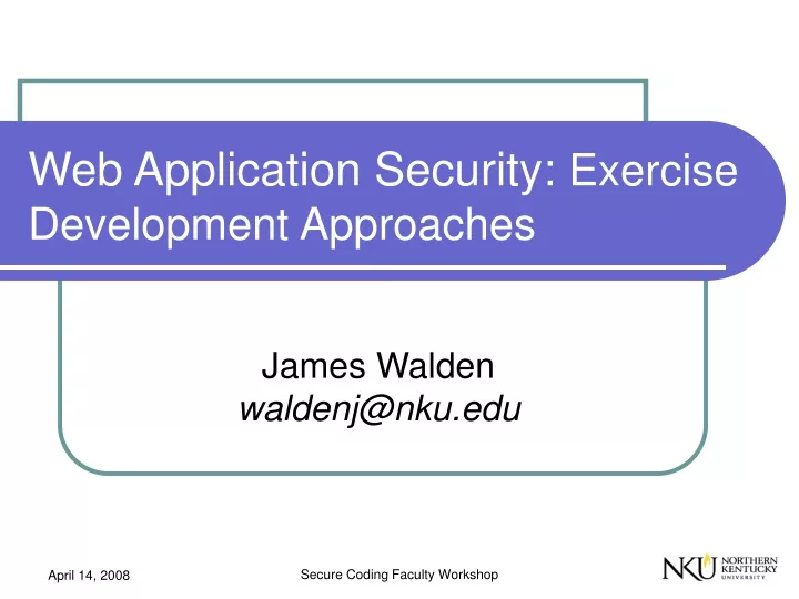web application security exercise development approaches