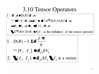 3.10 Tensor Operators