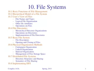 10. File Systems