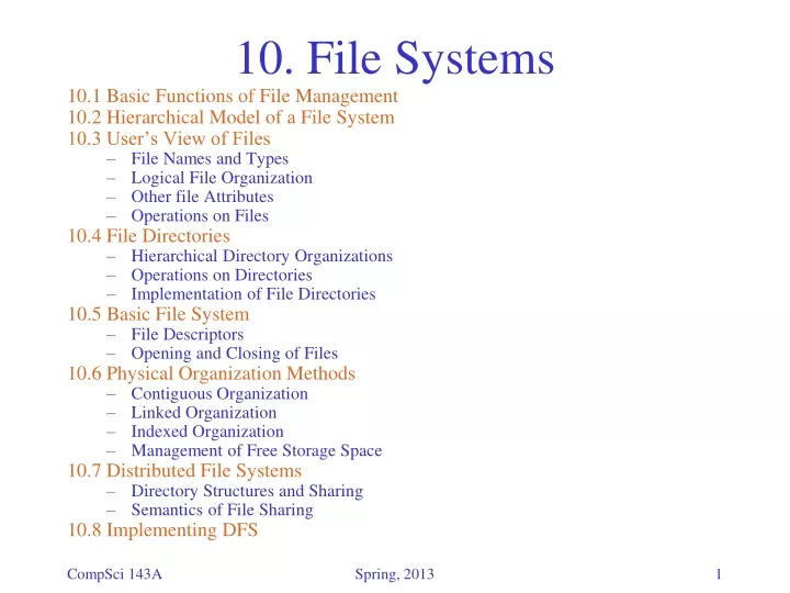 10 file systems