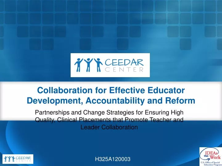 collaboration for effective educator development