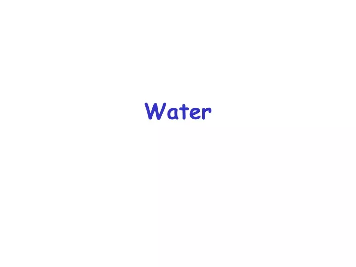 water