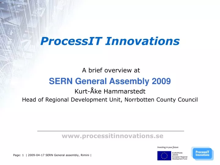 processit innovations a brief overview at sern