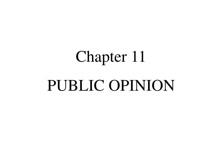 chapter 11 public opinion