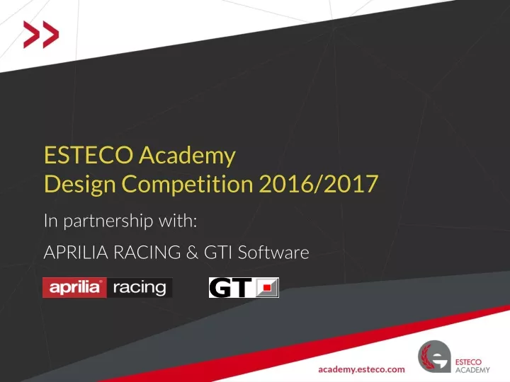 esteco academy design competition 2016 2017