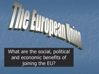 What are the social, political and economic benefits of joining the EU?