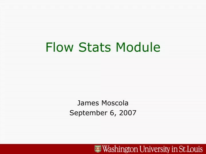flow stats module