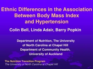 Ethnic Differences in the Association Between Body Mass Index  and Hypertension