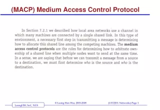 (MACP) Medium Access Control Protocol