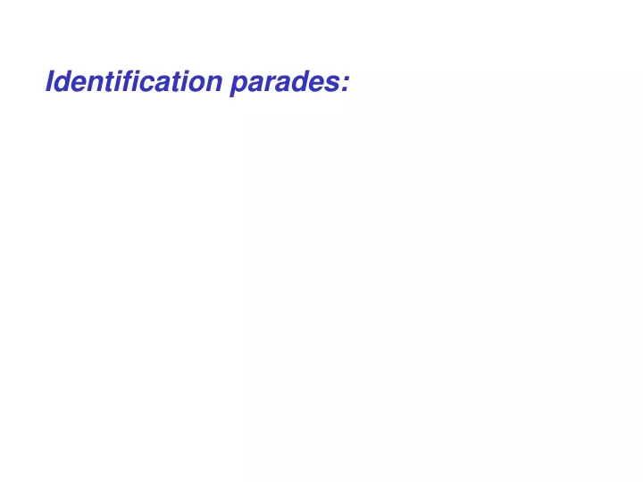 identification parades