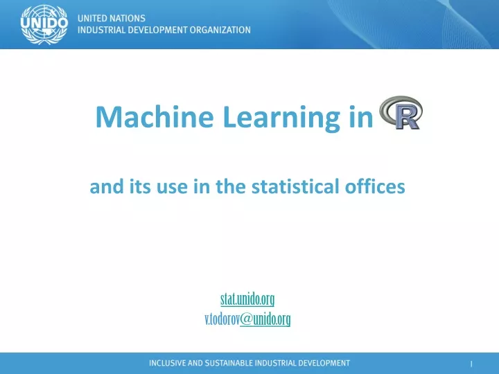 machine learning in r and its use in the statistical offices