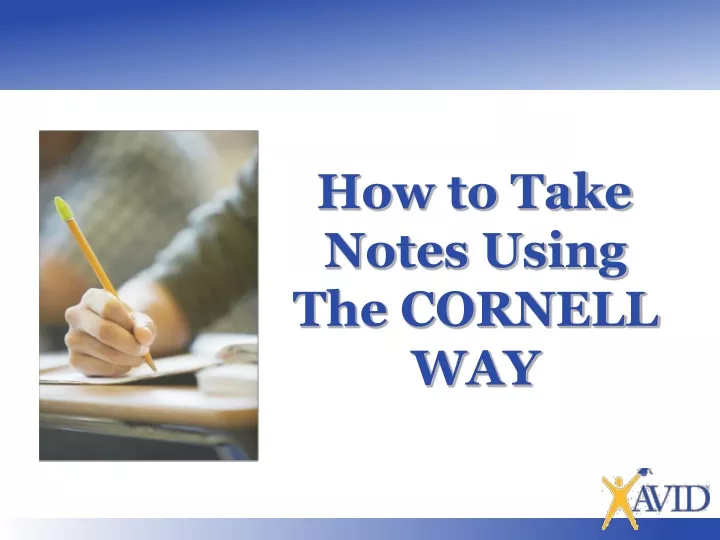 how to take notes using the cornell way