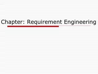 Chapter: Requirement Engineering