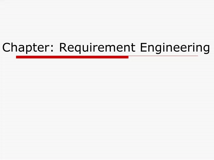 chapter requirement engineering