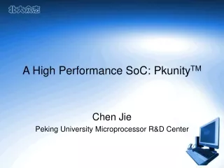 A High Performance SoC: Pkunity TM