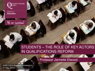 Students – the role of key actors in qualifications reform