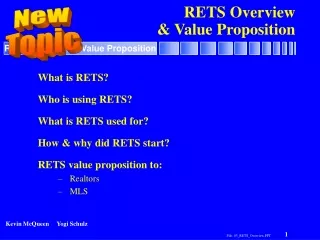 RETS Overview &amp; Value Proposition