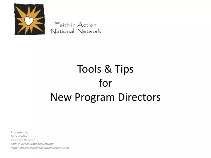 tools tips for new program directors