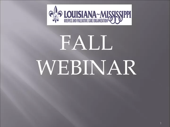 fall webinar